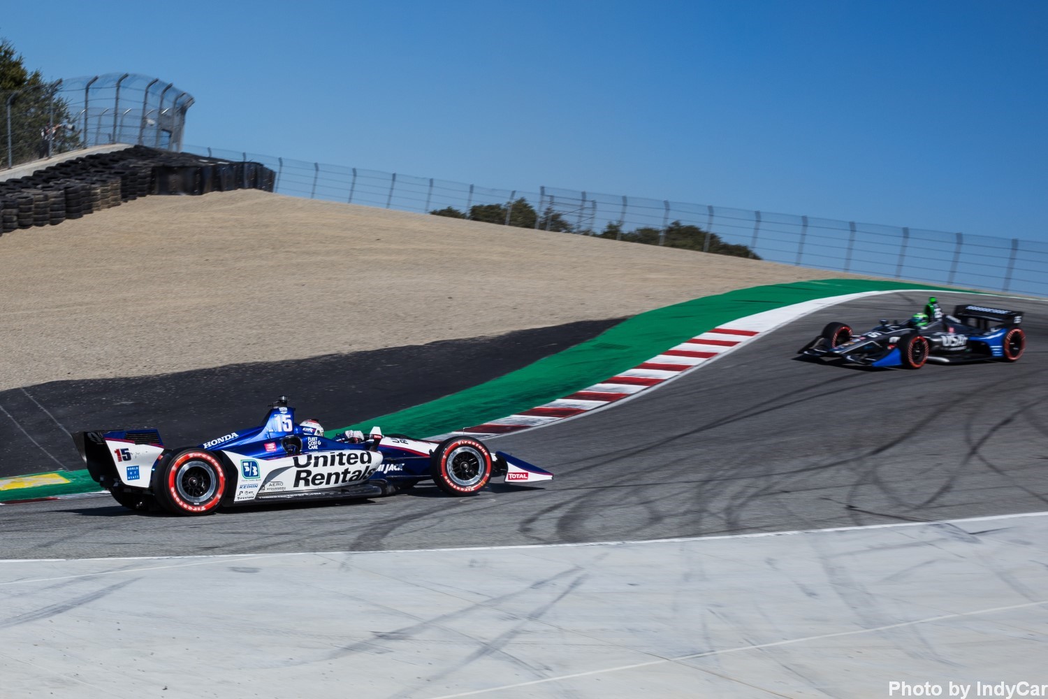 Rahal tries the Corkscrew backwards