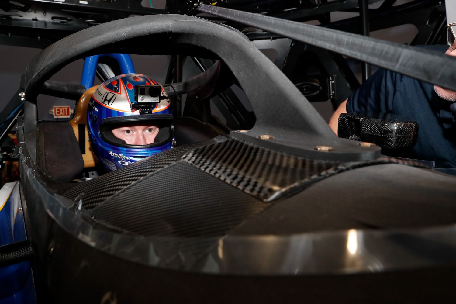 Dixon tests the Halo portion of the new IndyCar aeroscreen