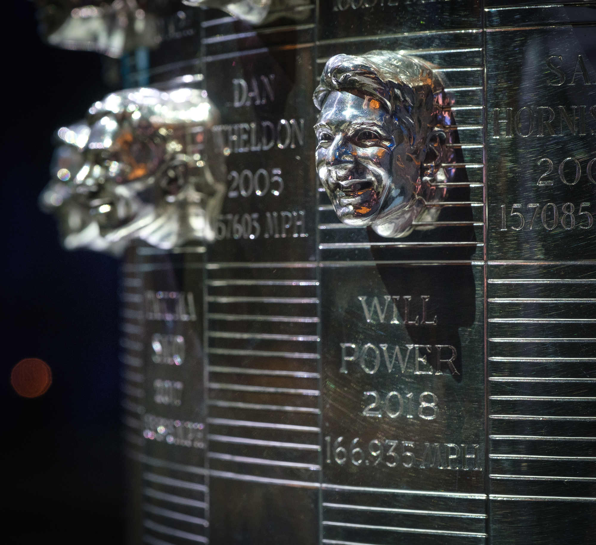 Power's likeness on the big Borg Warner