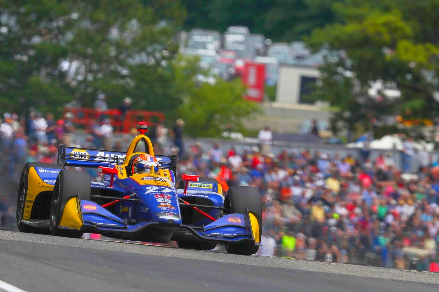 Alex Rossi dominated Road America n 2019, but has not led a lap since