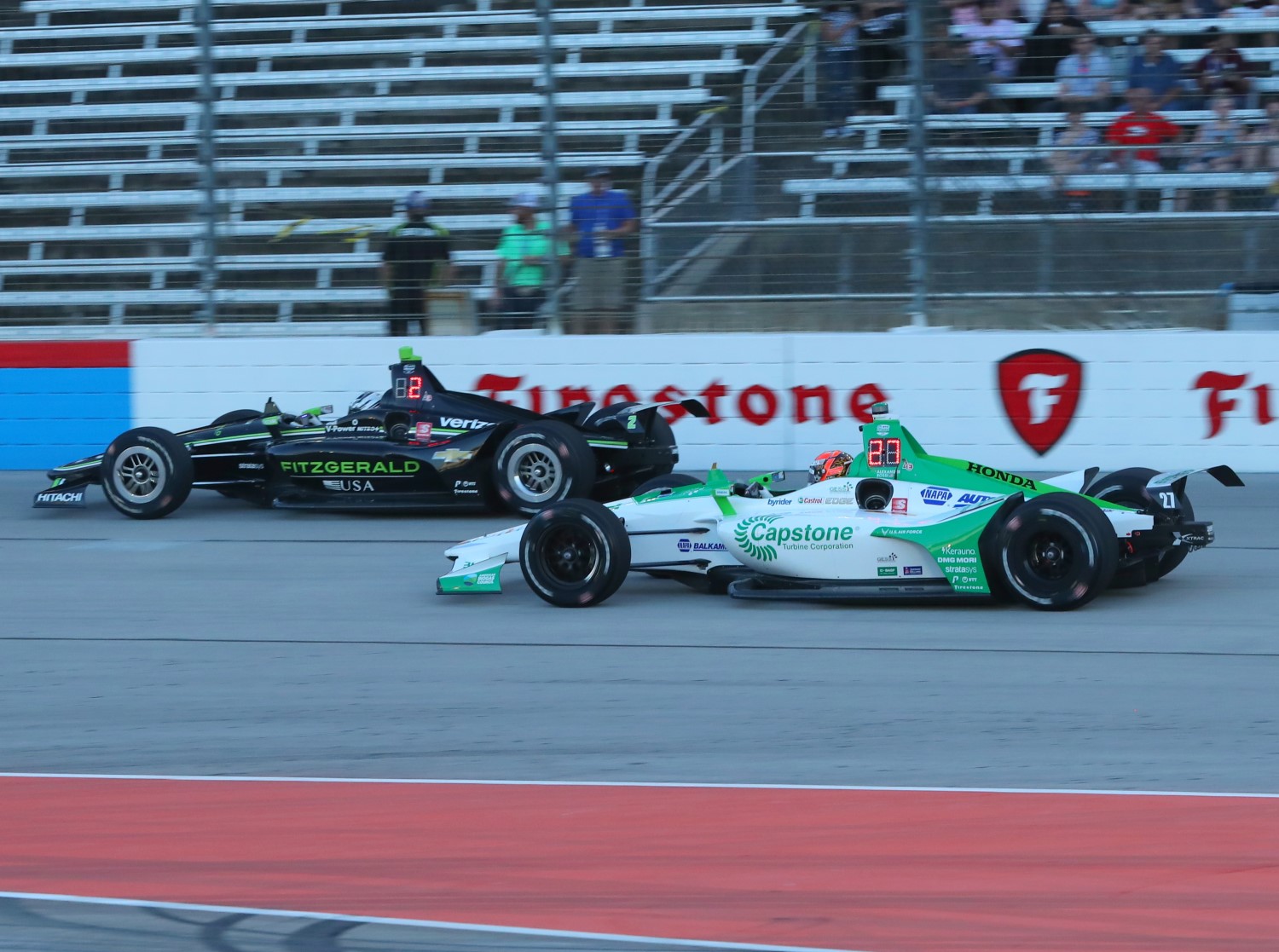 Rossi tried in vain to pass Newgarden