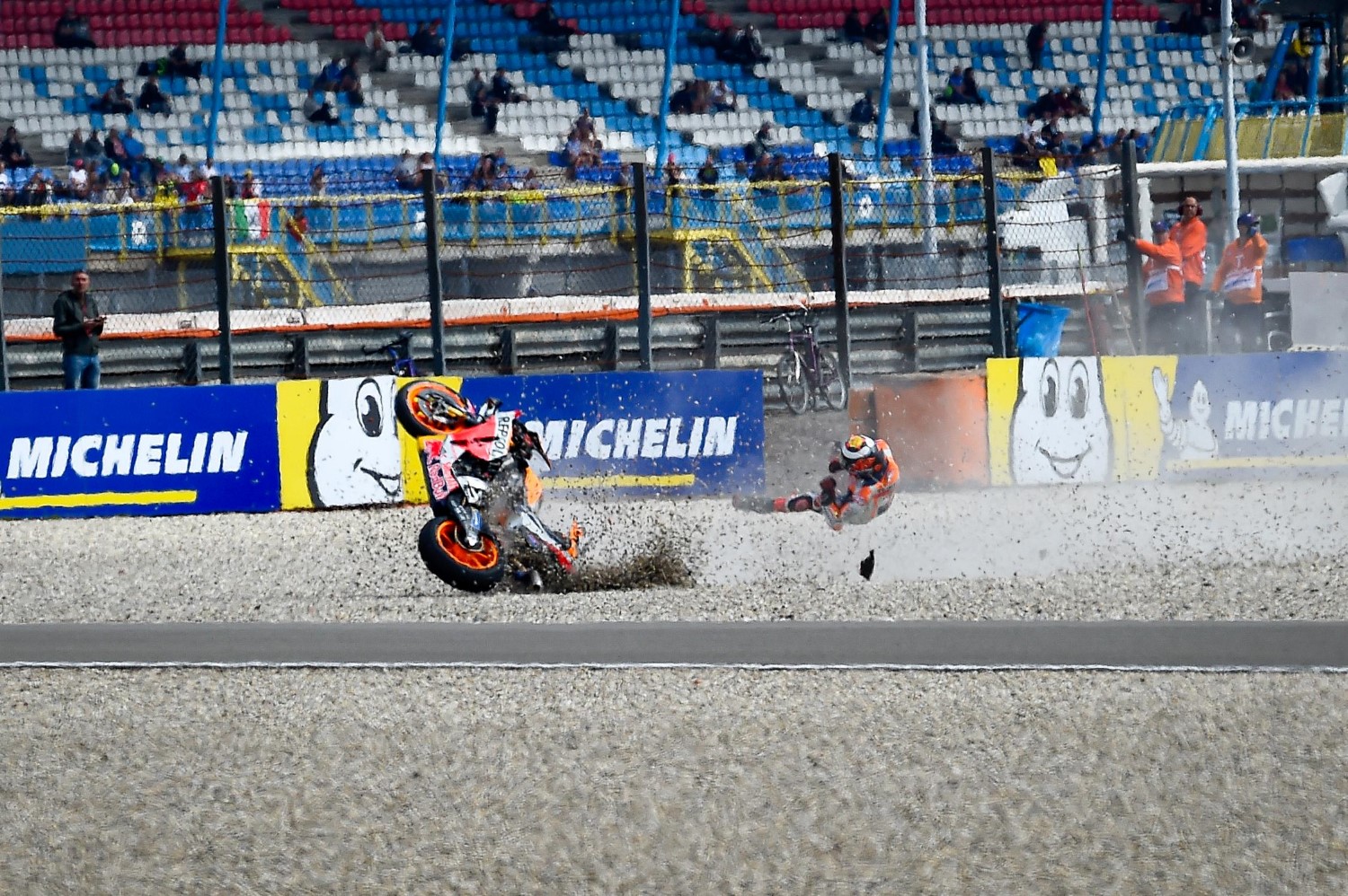 Lorenzo crash from FP1