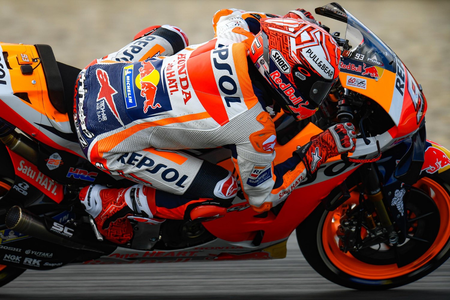 Marquez saved his bike from a spill and lost time, so 4th best on this day