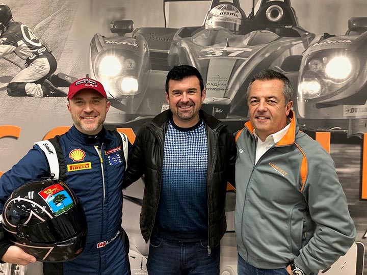 Eric Bachelart (R) with drivers Ross Chouest and Aaron Provoledo