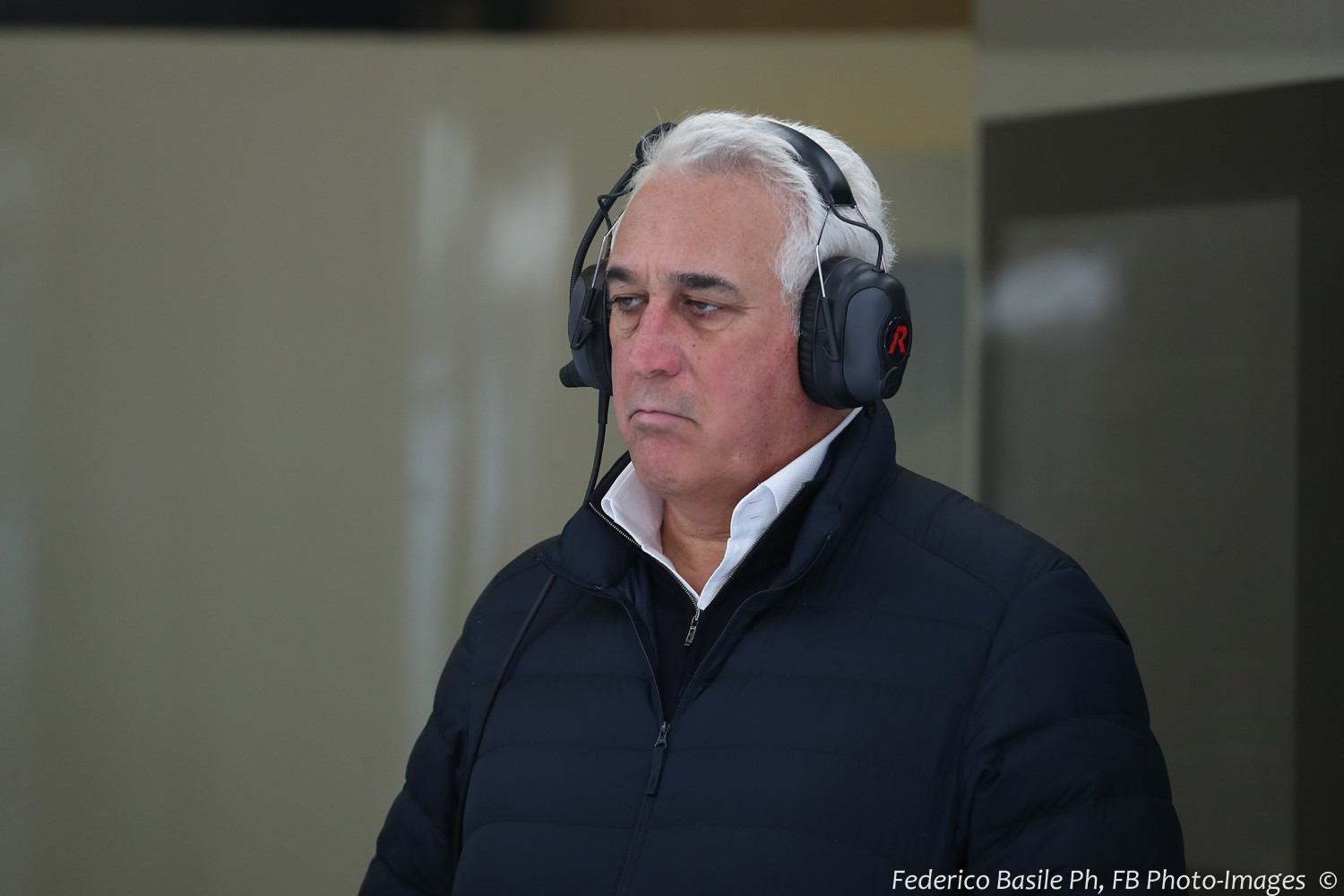 Canadian billionaire Lawrence Stroll watches testing last week