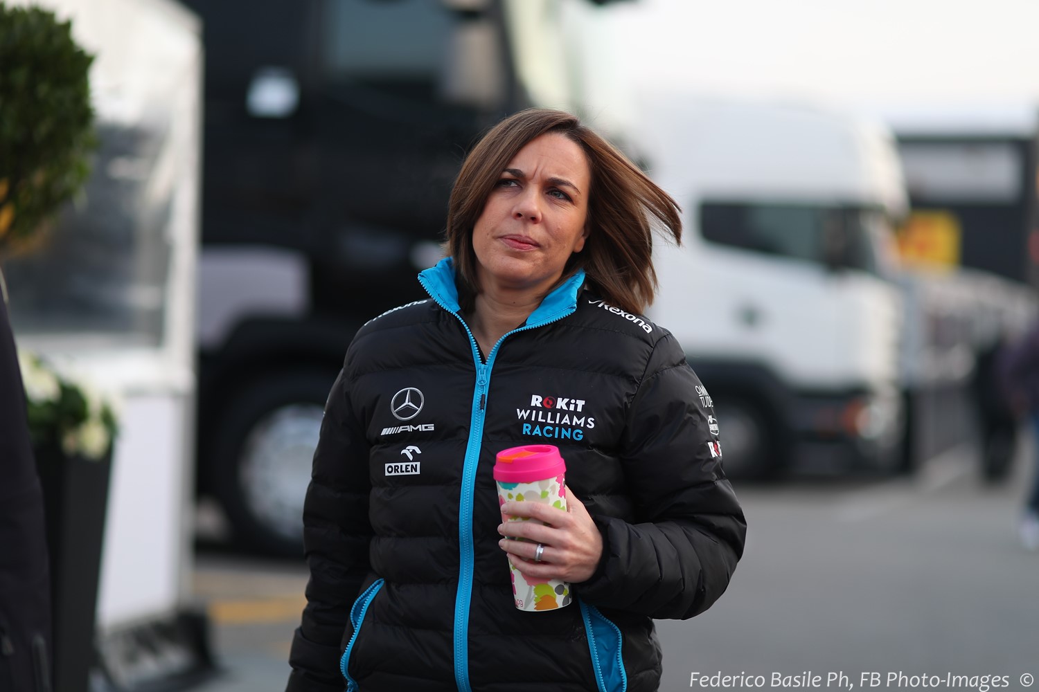 To her credit, at least Claire Williams is professional enough not to buy the design plans for their car from Mercedes