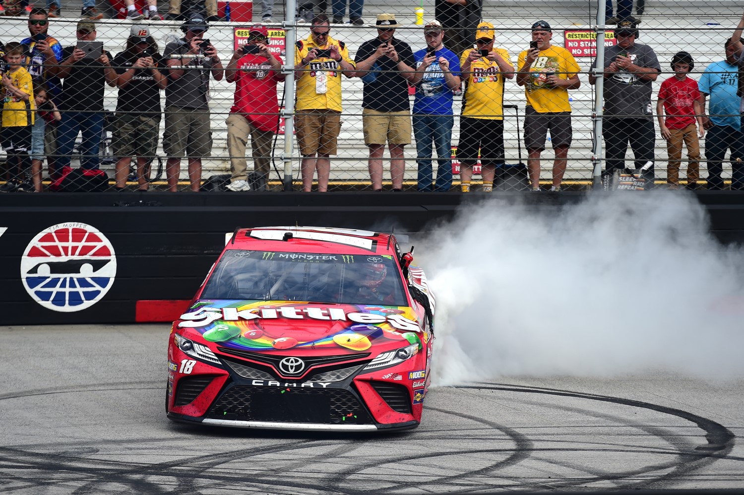 Busch does some donuts