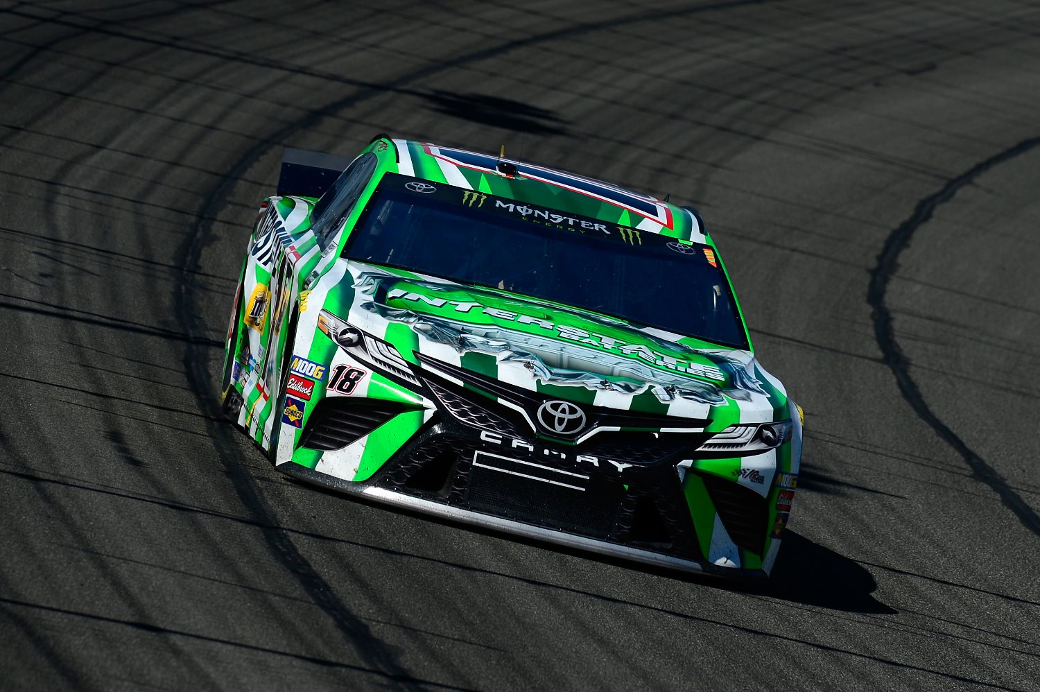 Kyle Busch in the #18 Joe Gibbs racing Toyota