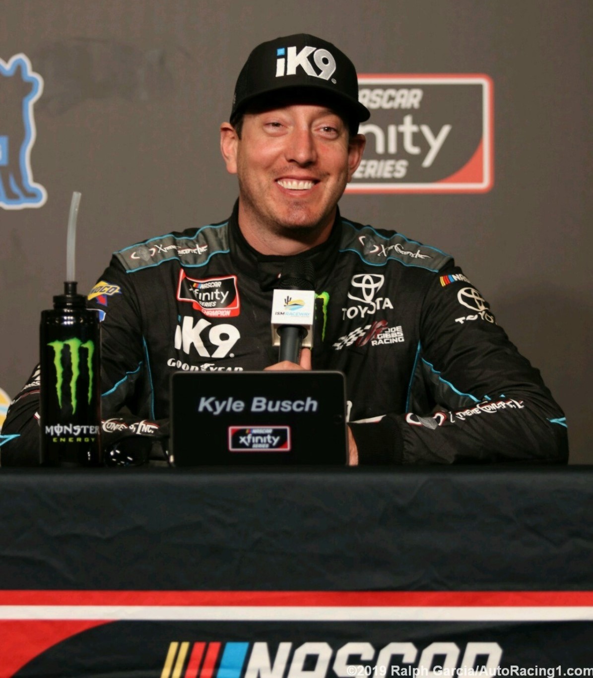 Kyle Busch in the post-race press conference