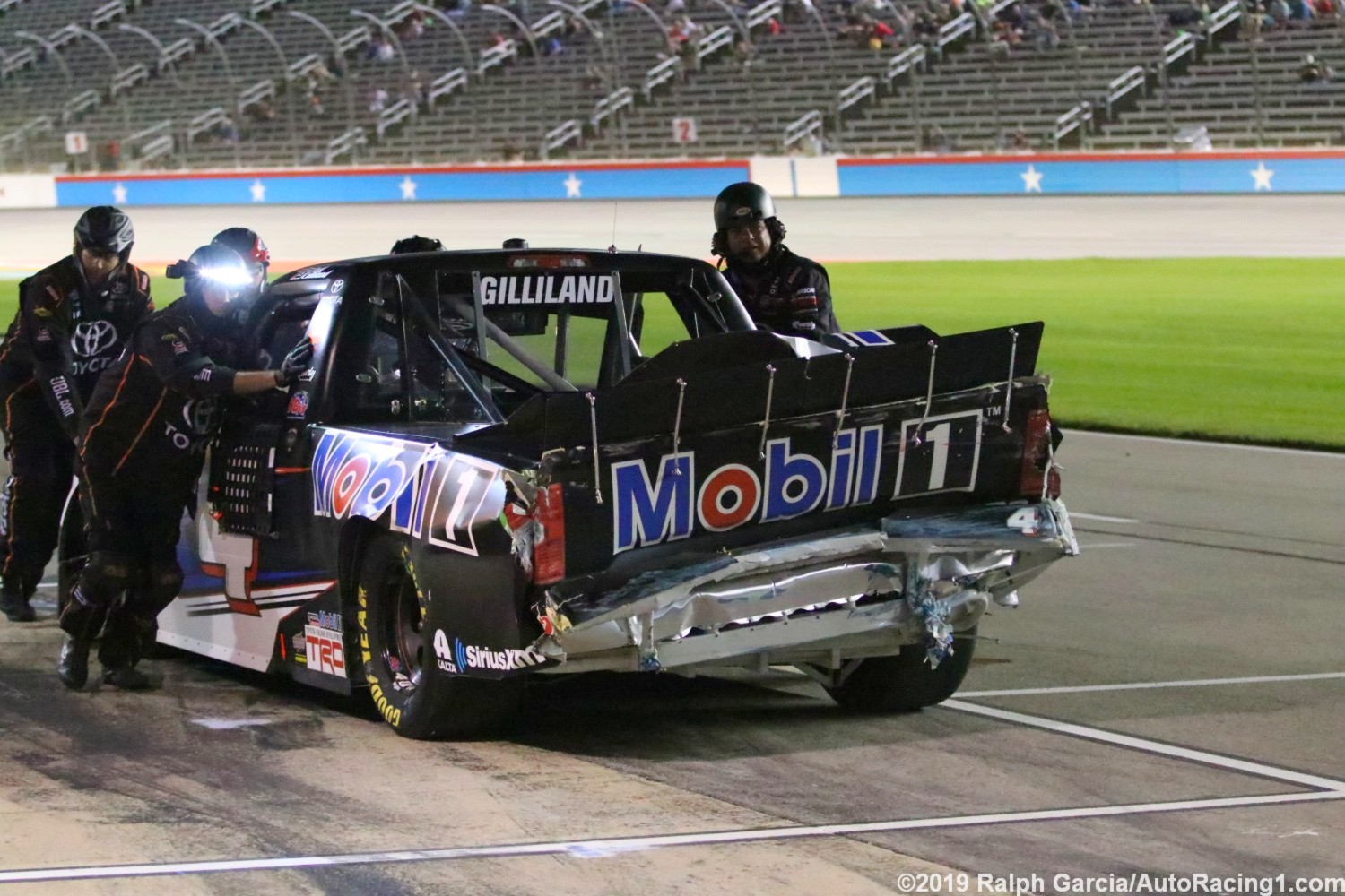 Todd Gilliland's damaged Toyota