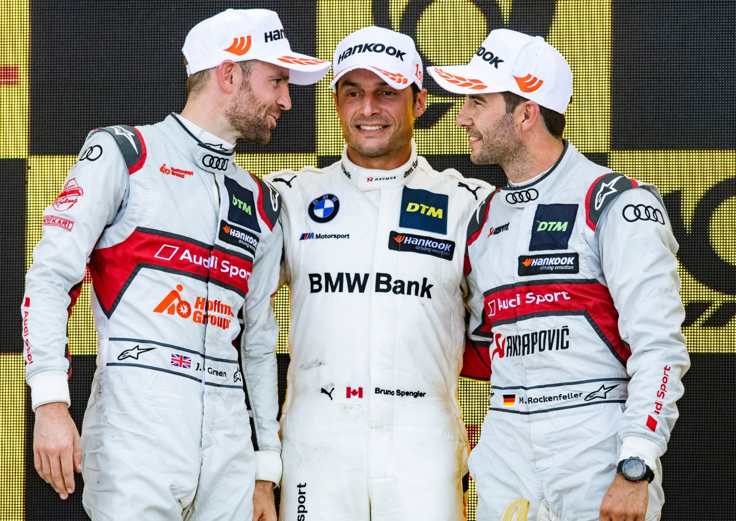 From left, Gree, Spengler and Rockenfeller