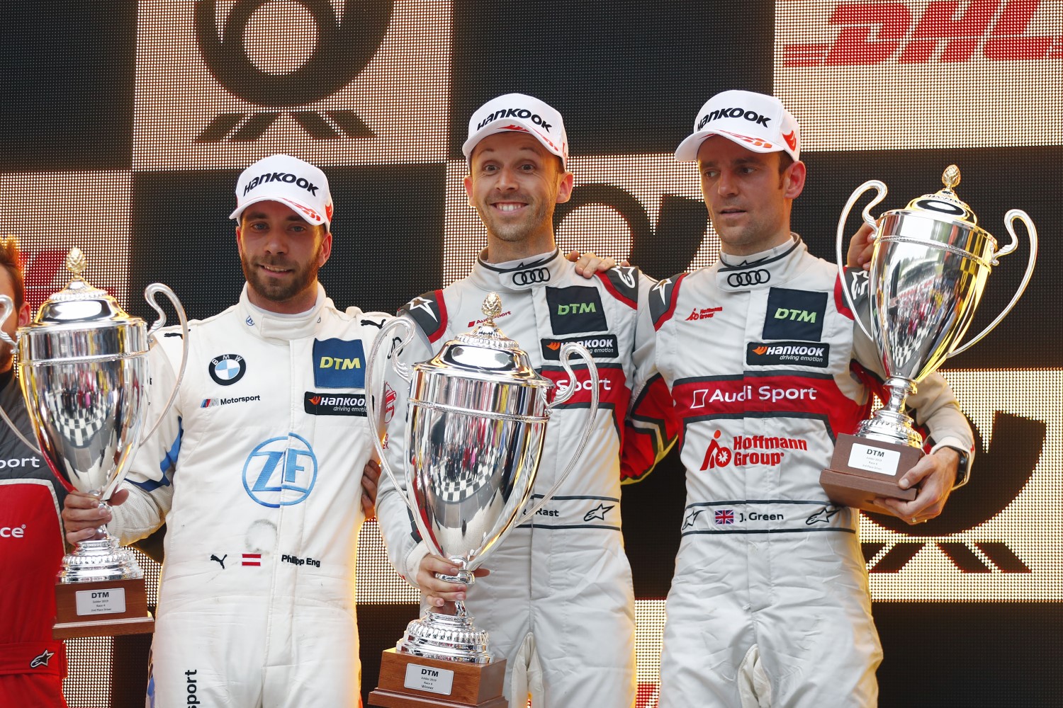 Philipp Eng (BMW), René Rast (Audi), Jamie Green (Audi), Zolder 2019
