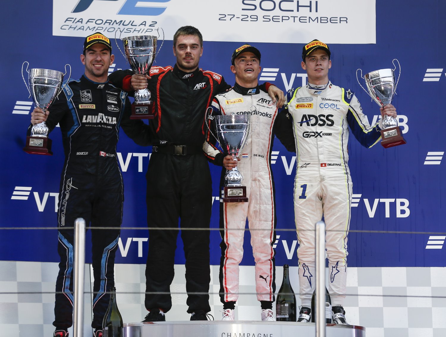 Nicholas Latifi, Nyck De Vries and Louis Deletraz