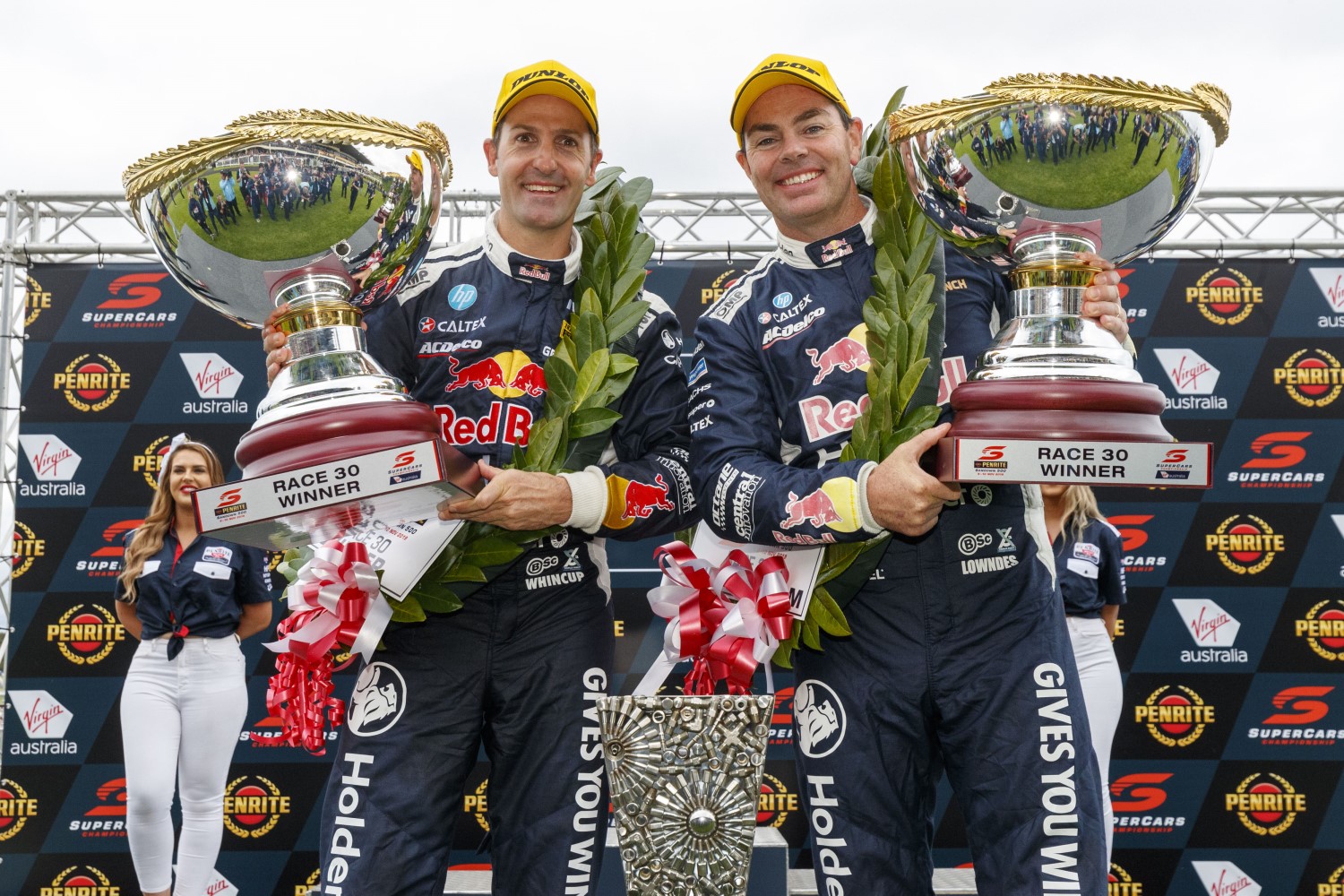 Winners Whincup and Lowndes