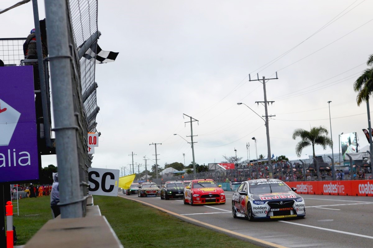 Checkered flies under caution