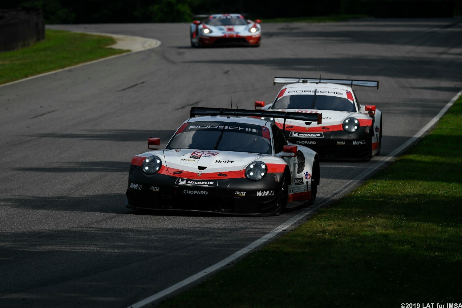 The Porsches dominated early