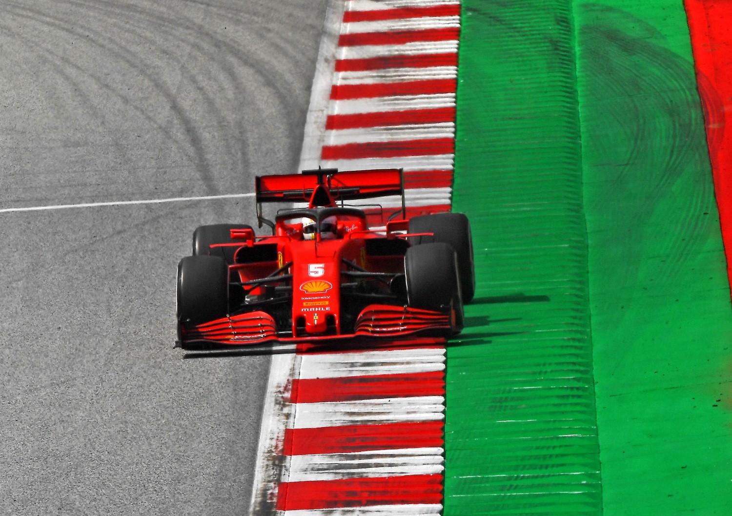 Vettel in the hapless Ferrari could only manage 11th