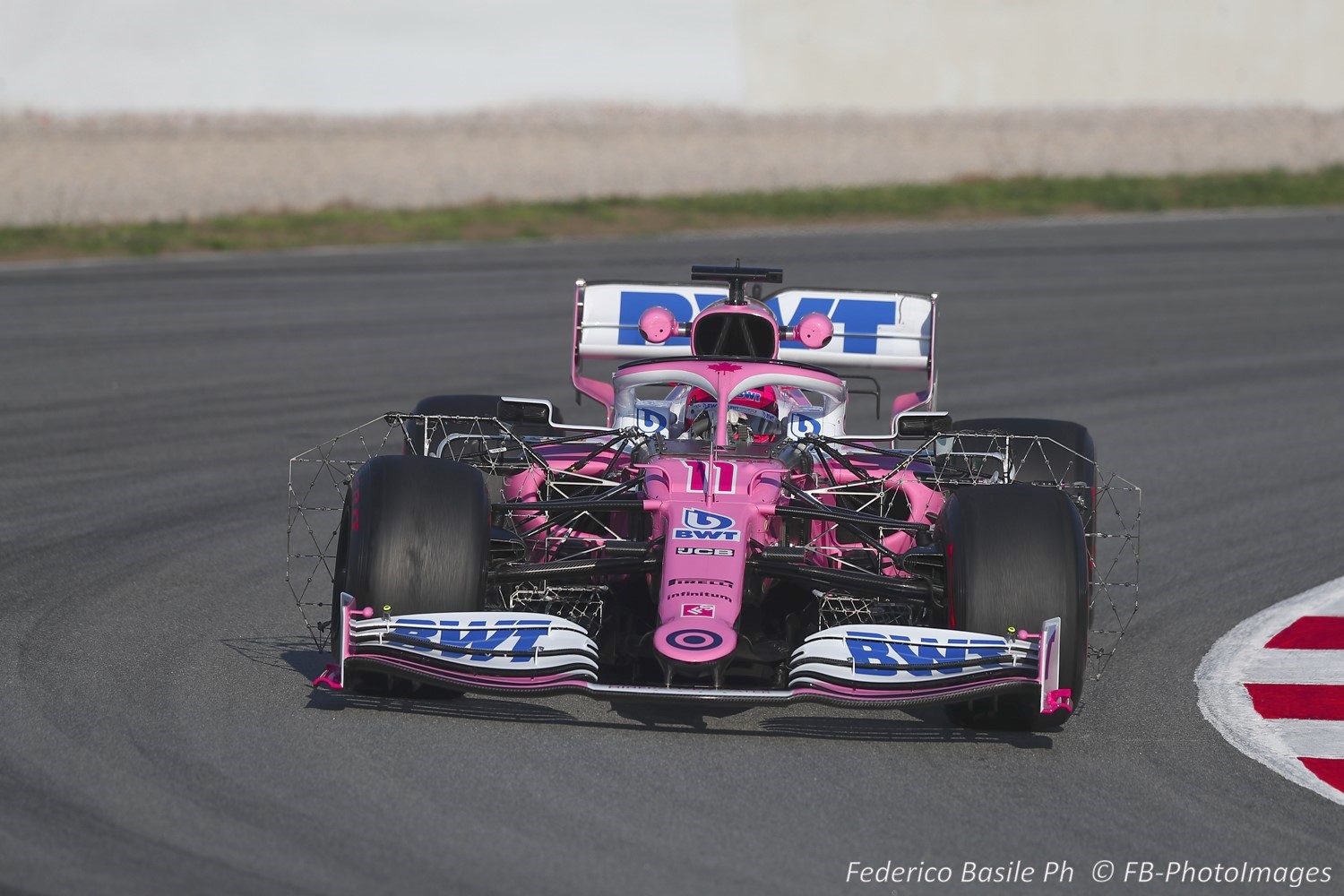 Will the pink Mercedes carbon copy be faster than the Ferraris when racing resumes?