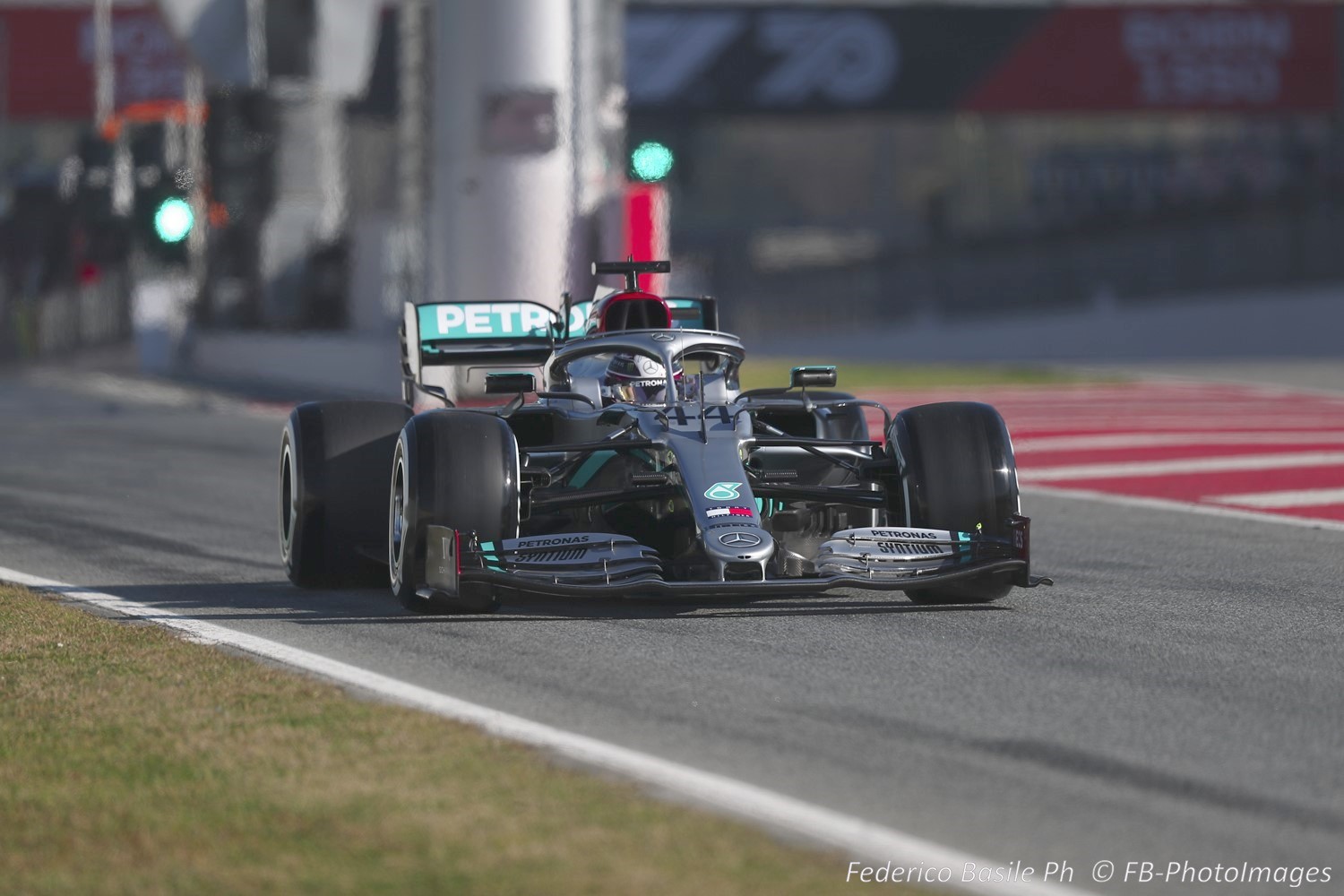 Hamilton in the 'trick' Mercedes