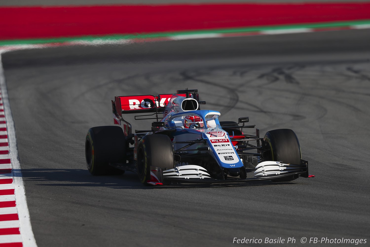 George Russell testing at Barcelona
