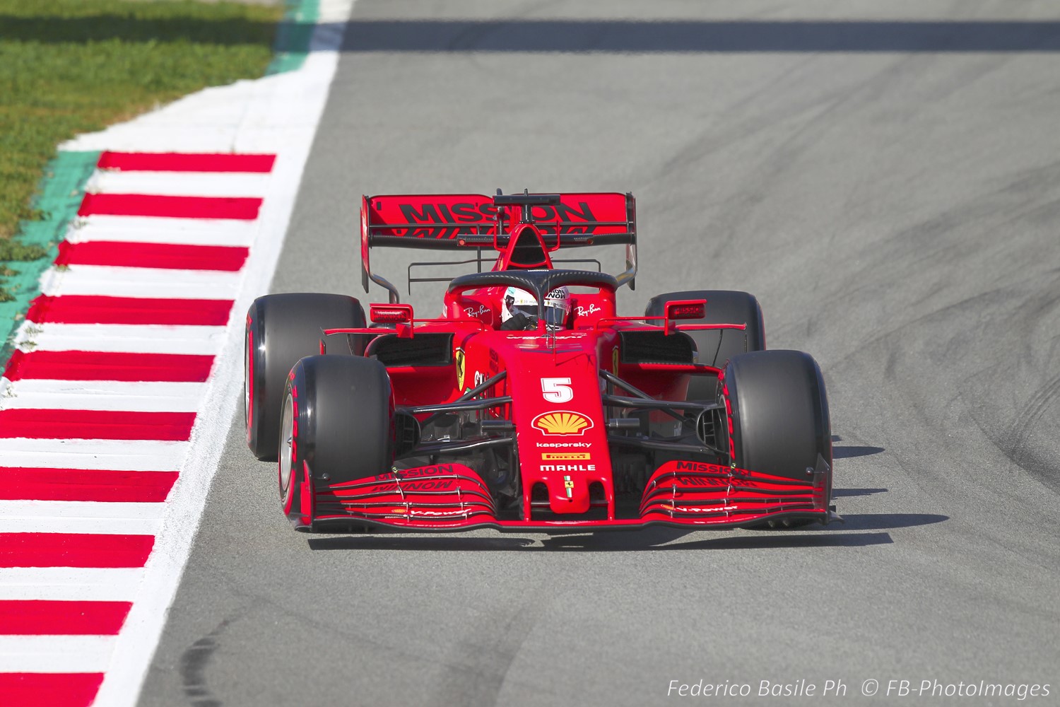 The new Ferrari is slow down the straights - the front nose looks like a boat pushing a ton of air compared to the Mercedes and the Racing Point 'Pink Mercedes.'
