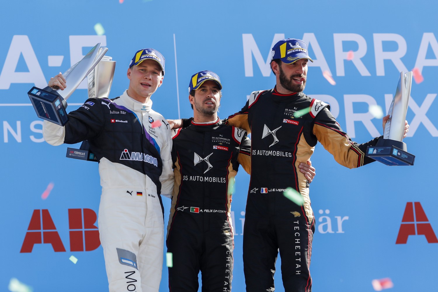 From left Guenter, Da Costa and Vergne