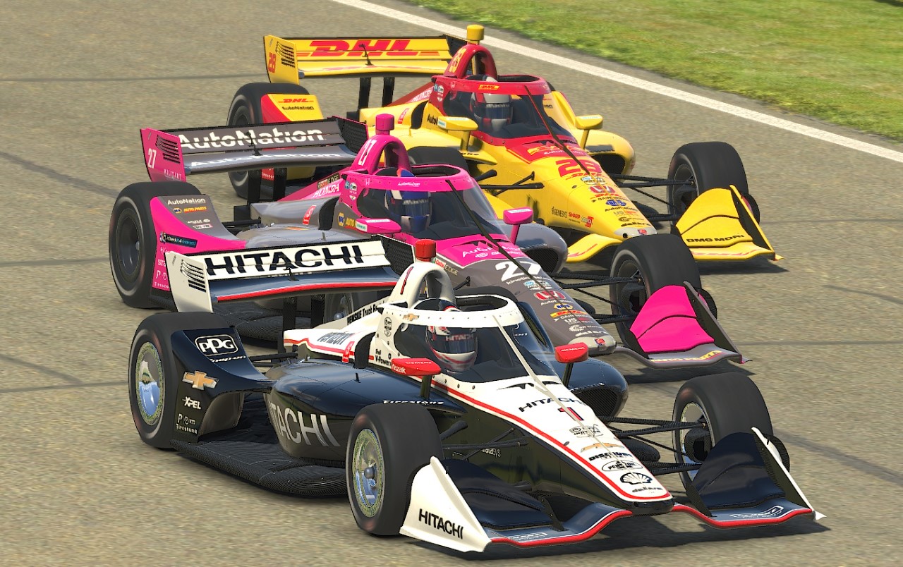 IndyCar iRacing action