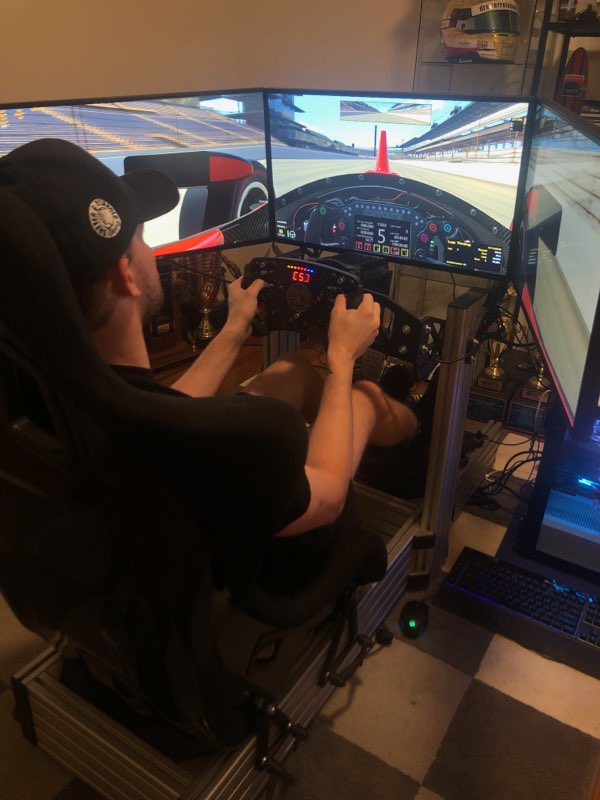 Karam on his simulator