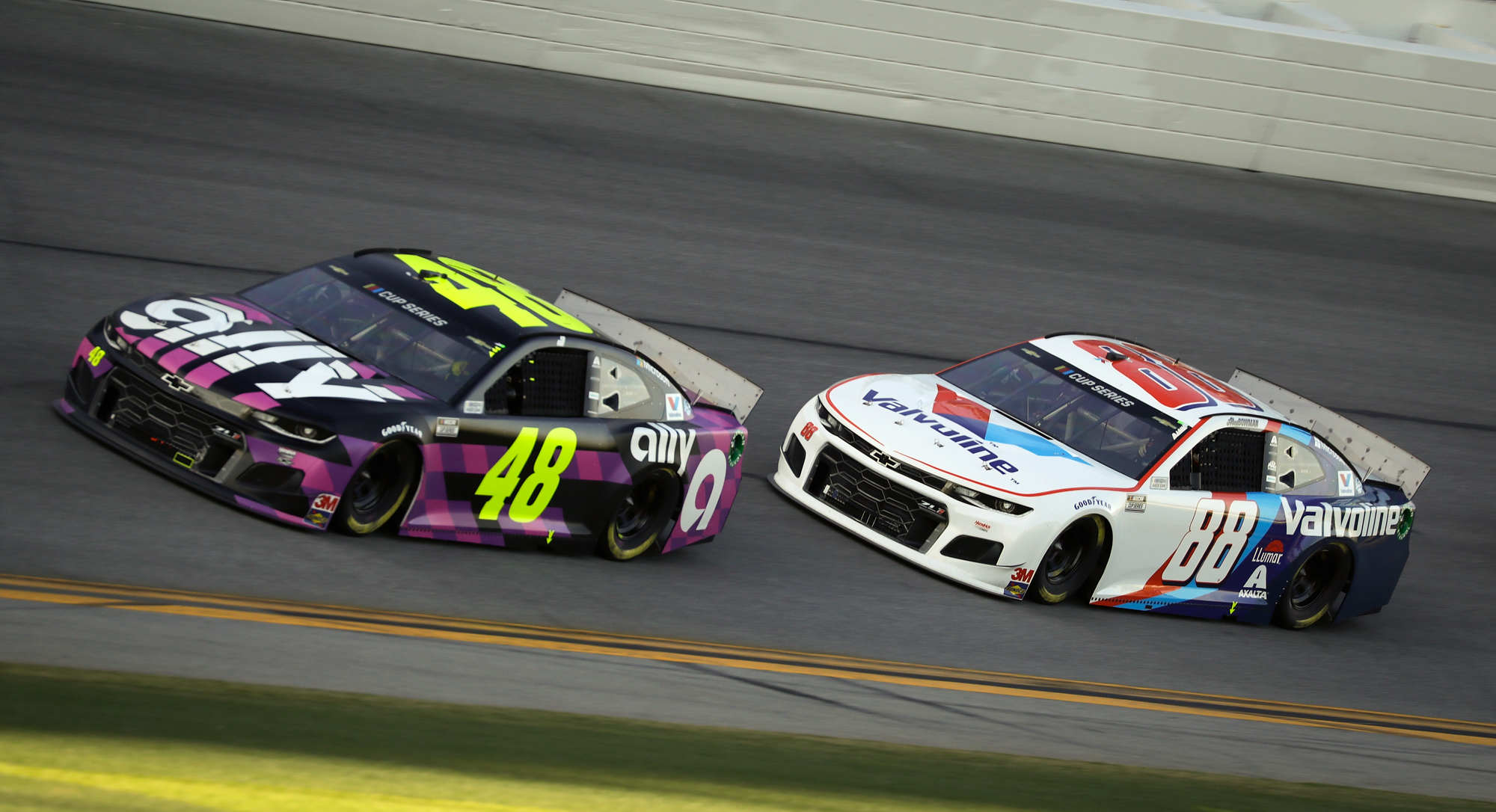 Jimmie Johnson got taken out of his last Daytona in a wreck caused by Joey Logano
