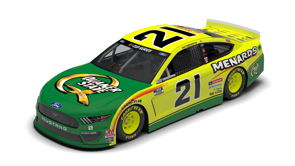 Matt DiBenedetto and the Wood Brothers’ No. 21 Ford Mustang livery for Kentucky this weekend