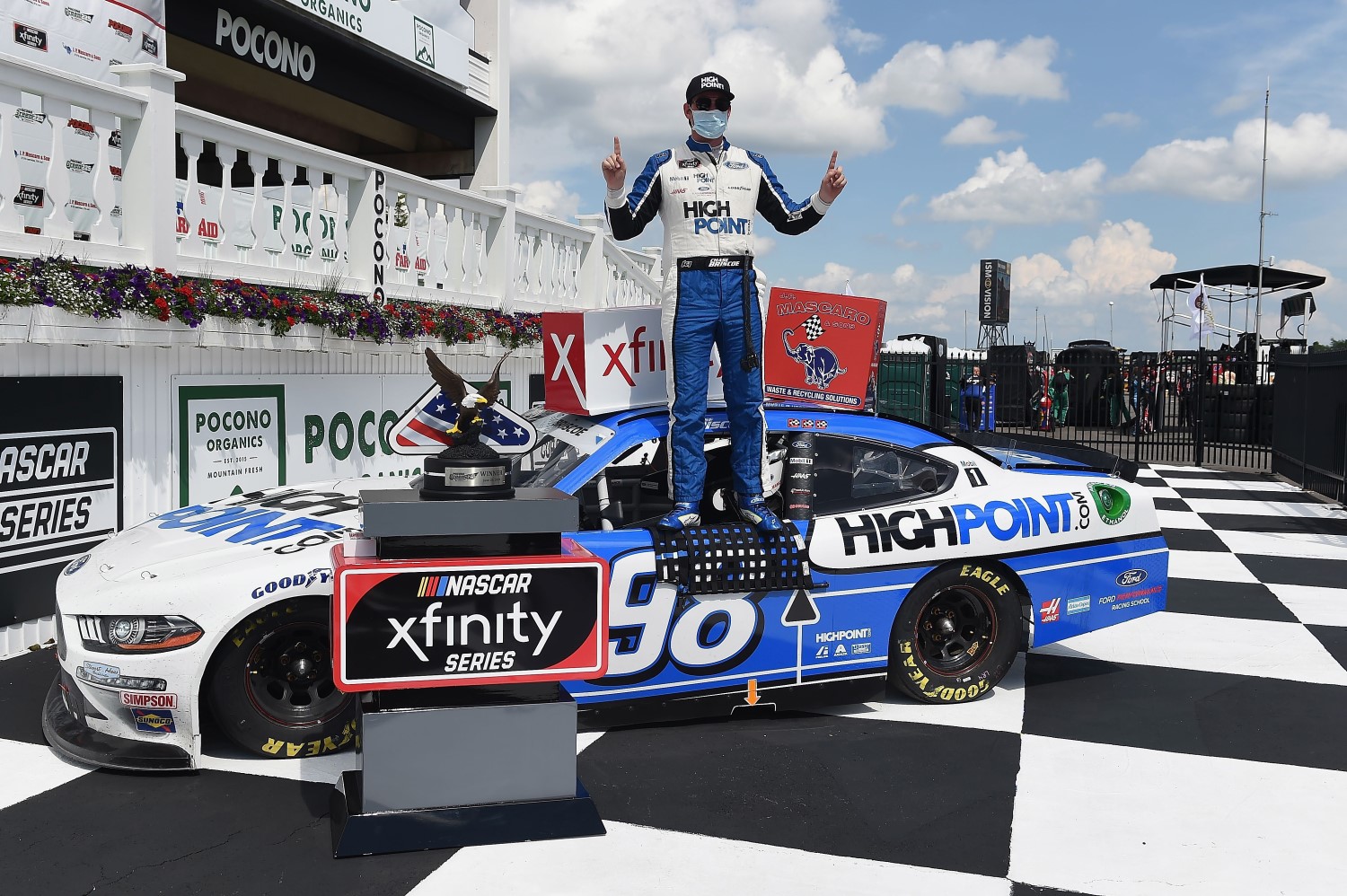 Chase Briscoe celebrates by himself