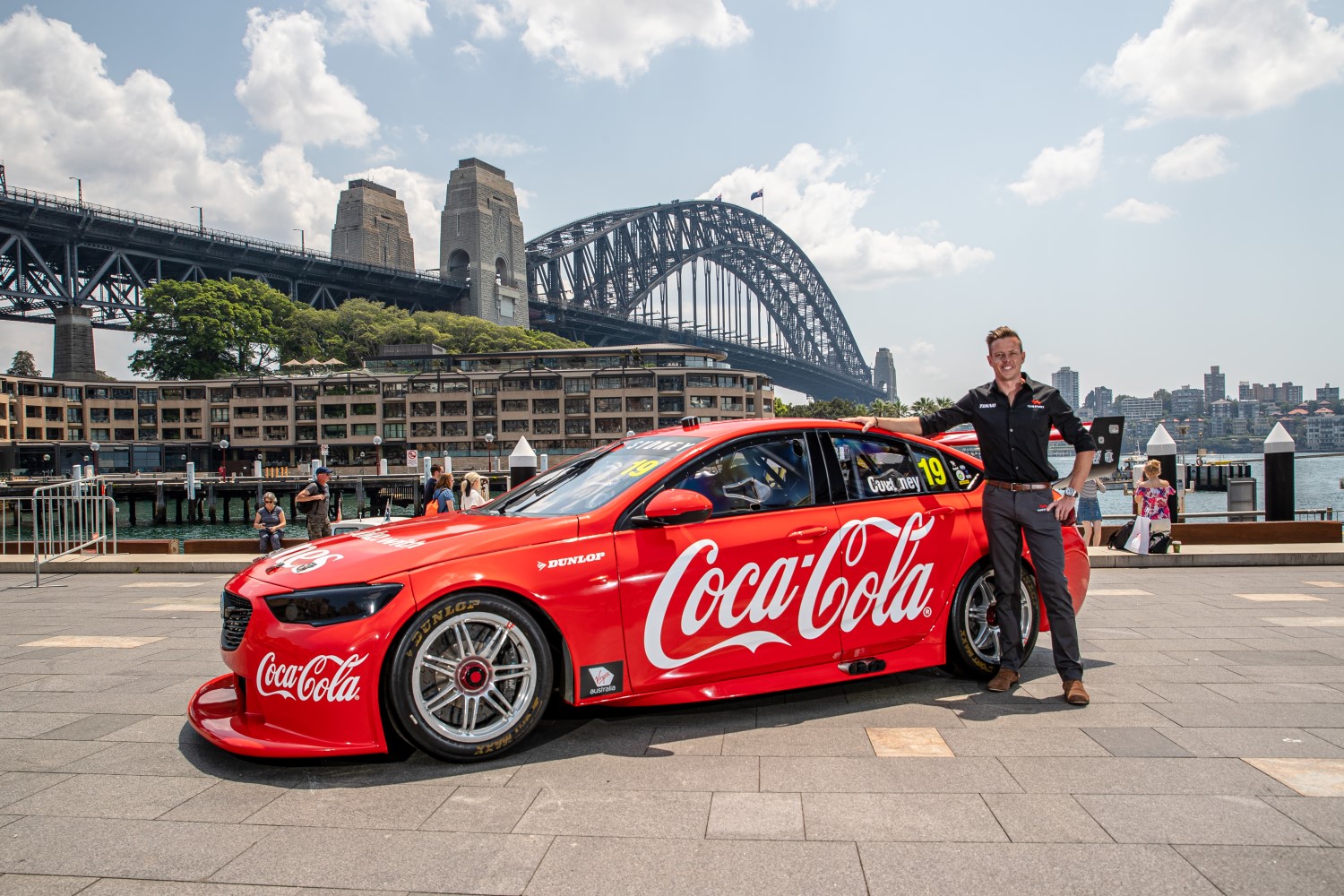 James Courtney at the 2020 Supercars launch event with Coca-Cola backing