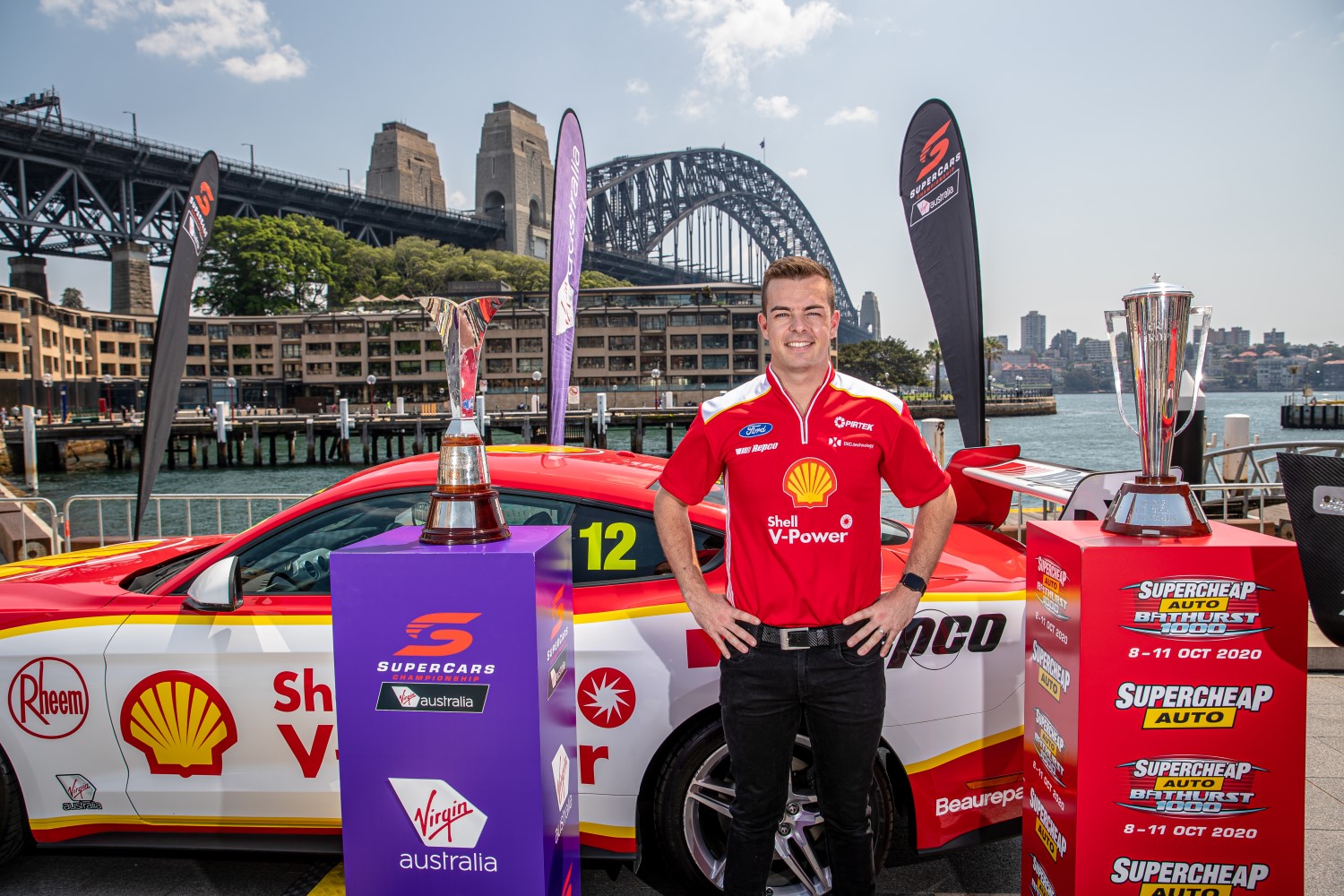 Scott McLaughlin displays his wares