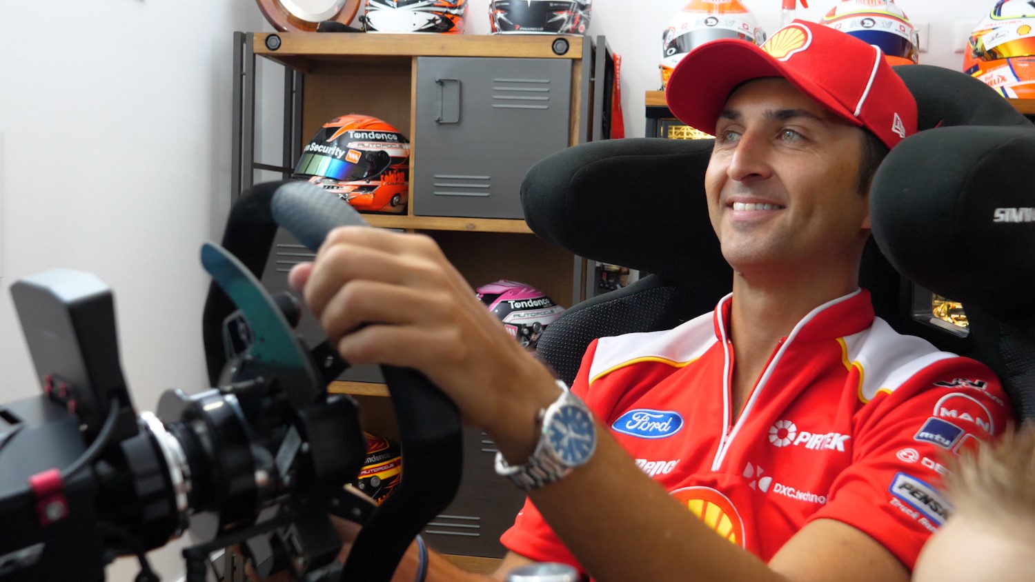 Fabian Coulthard with his new toy