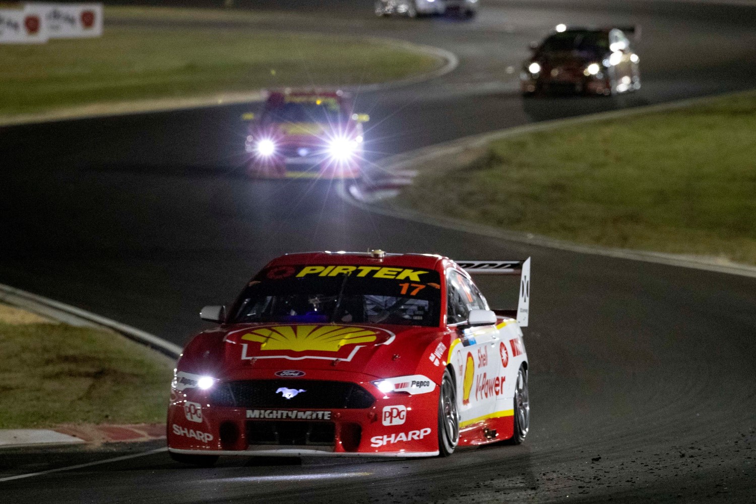 Penske Mustang drivers McLaughlin and Coulthard