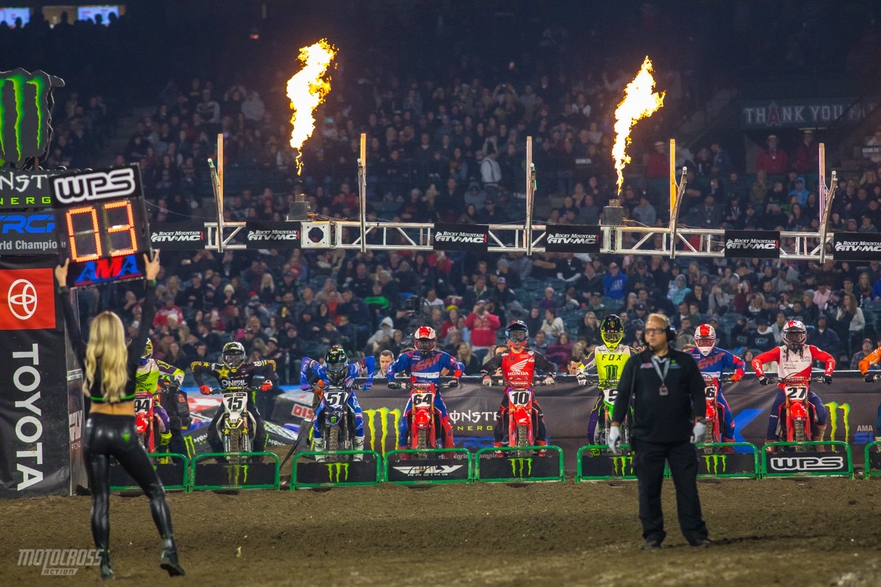 A good crowd was on had for the Anaheim Supercross season opener
