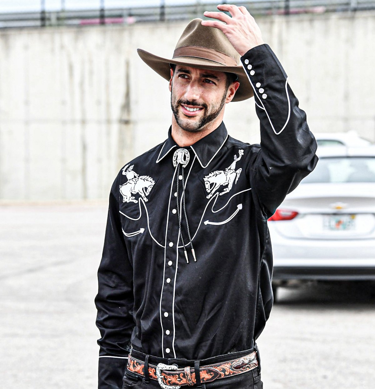 Daniel Ricciardo in Austin, dressed for the occasion