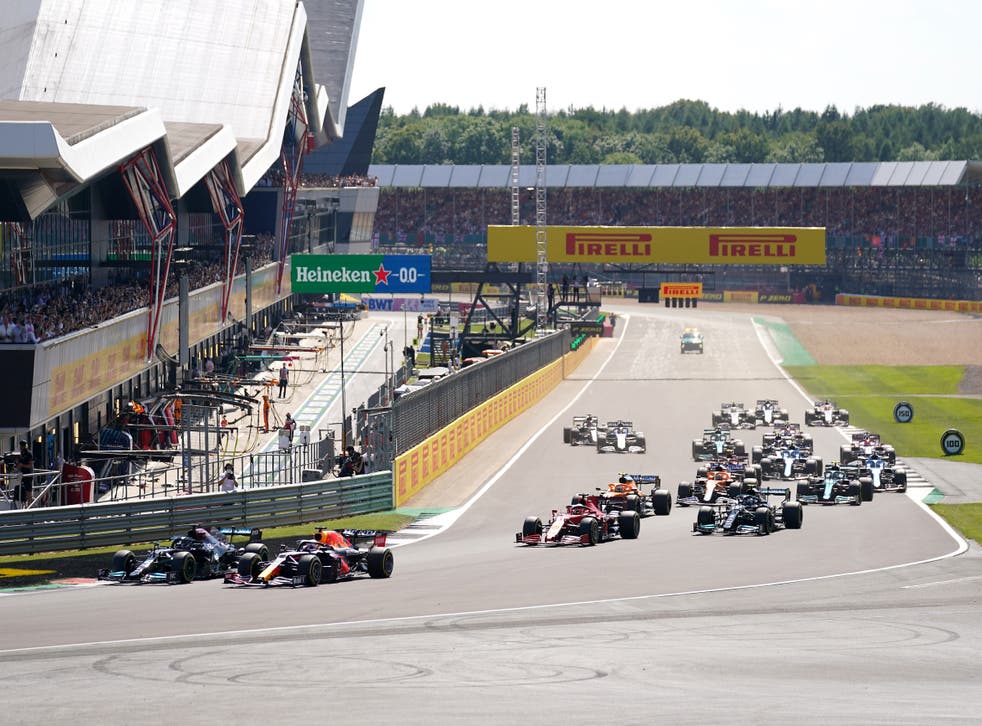 Start of the 2021 British GP at Silverstone