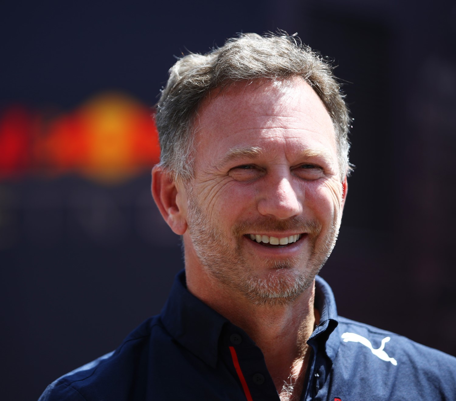 Red Bull Racing Team Principal Christian Horner looks on in the Paddock during final practice ahead of the F1 Grand Prix of Austria at Red Bull Ring on July 03, 2021 in Spielberg, Austria. (Photo by Mark Thompson/Getty Images)
