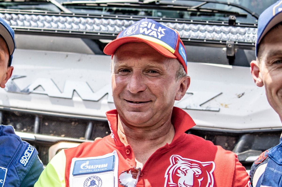 Vladimir Chagin at the finish line of Silk Way Rally in Omsk, Russia on July, 2021 // Kin Marcin / Red Bull Content Pool //