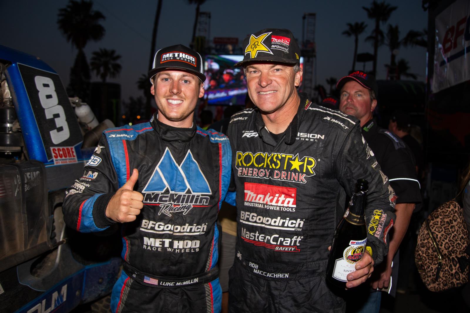 Baja 1000 winners Luke McMillin and Rob MacCachren