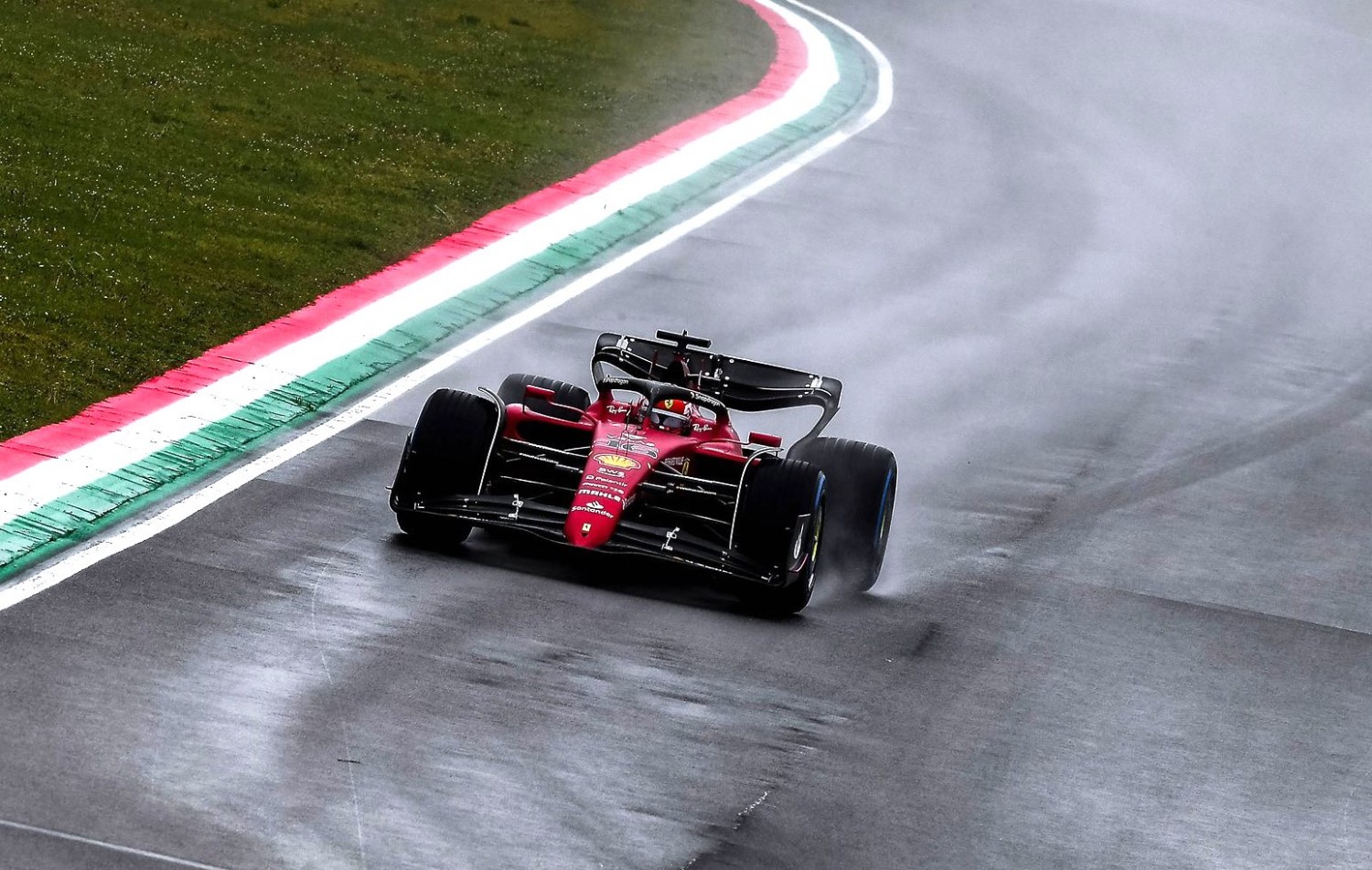 F1 Leclerc tops wet Imola practice ahead of qualifying