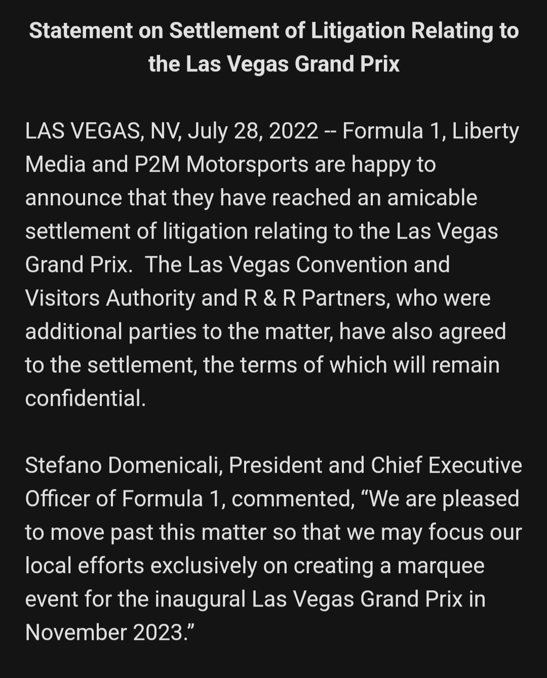 How Formula 1 accidentally helped Las Vegas workers land the 'best contract  ever