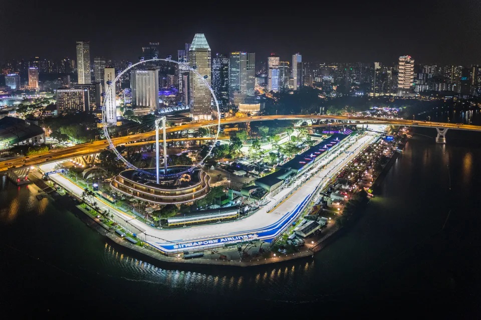 Aerial view of the Marina Bay street circuit, where the Formula One Singapore Grand Prix will be held from 2022 to 2028. (PHOTO: Singapore GP Pte Ltd)