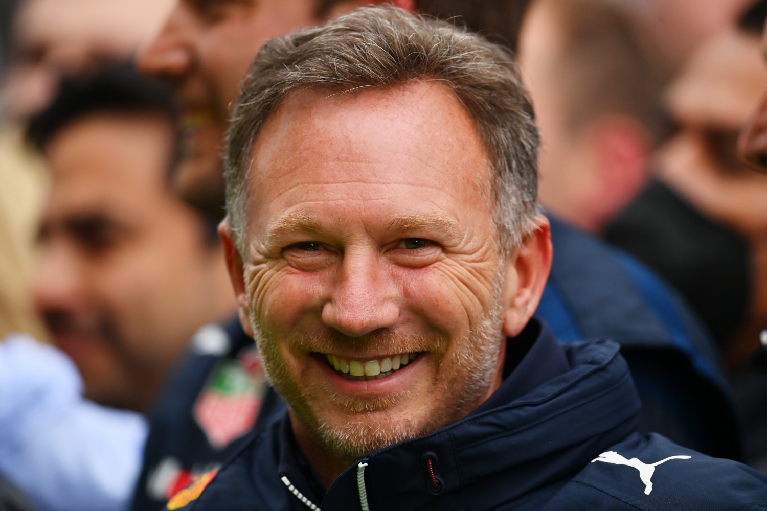 Red Bull Racing Team Principal Christian Horner smiles in parc ferme during the F1 Grand Prix of Emilia Romagna at Autodromo Enzo e Dino Ferrari on April 24, 2022 in Imola, Italy. (Photo by Dan Mullan/Getty Images)