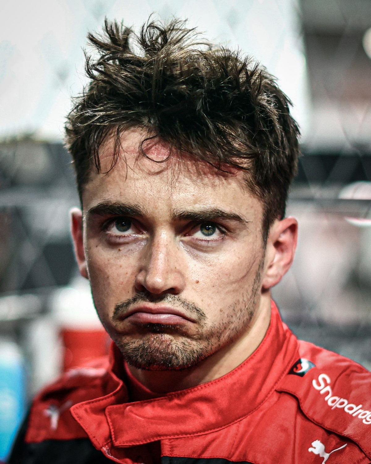 Charles Leclerc looked to be a defeated man
