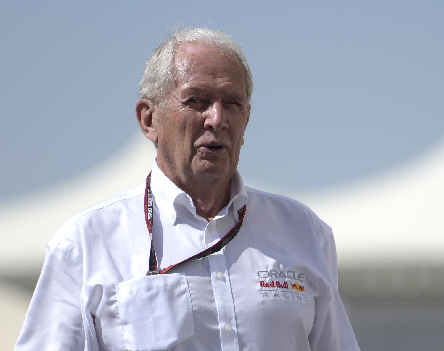 Red Bull Racing Team Consultant Dr Helmut Marko walks in the paddock prior to practice ahead of the F1 Grand Prix of Abu Dhabi at Yas Marina Circuit on November 18, 2022 in Abu Dhabi, United Arab Emirates. (Photo by Rudy Carezzevoli/Getty Images)