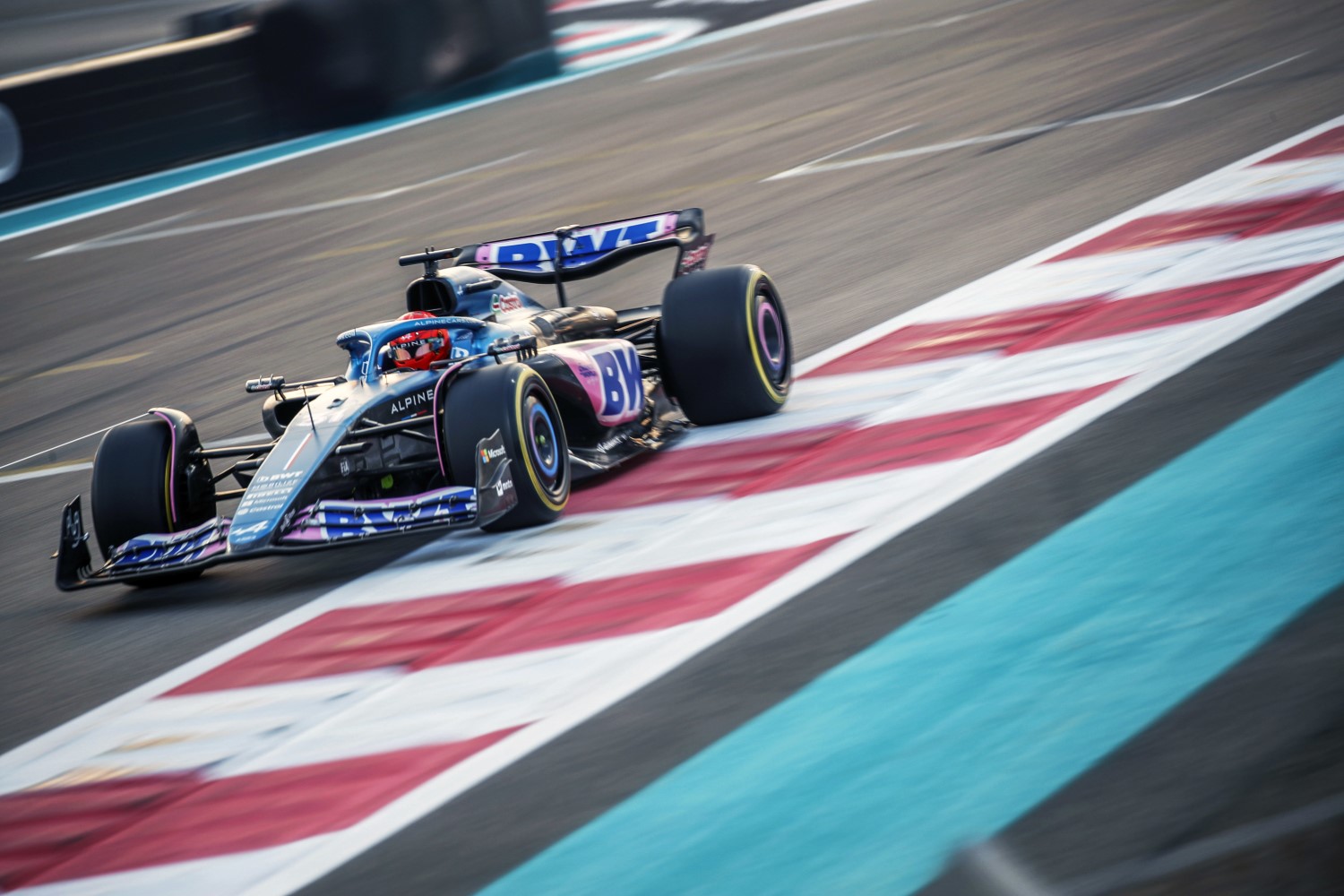 Esteban Ocon, Alpine A523 during the Abu Dhabi GP at Yas Marina Circuit on Friday November 24, 2023 in Abu Dhabi, United Arab Emirates. (Photo by Jake Grant / LAT Images)