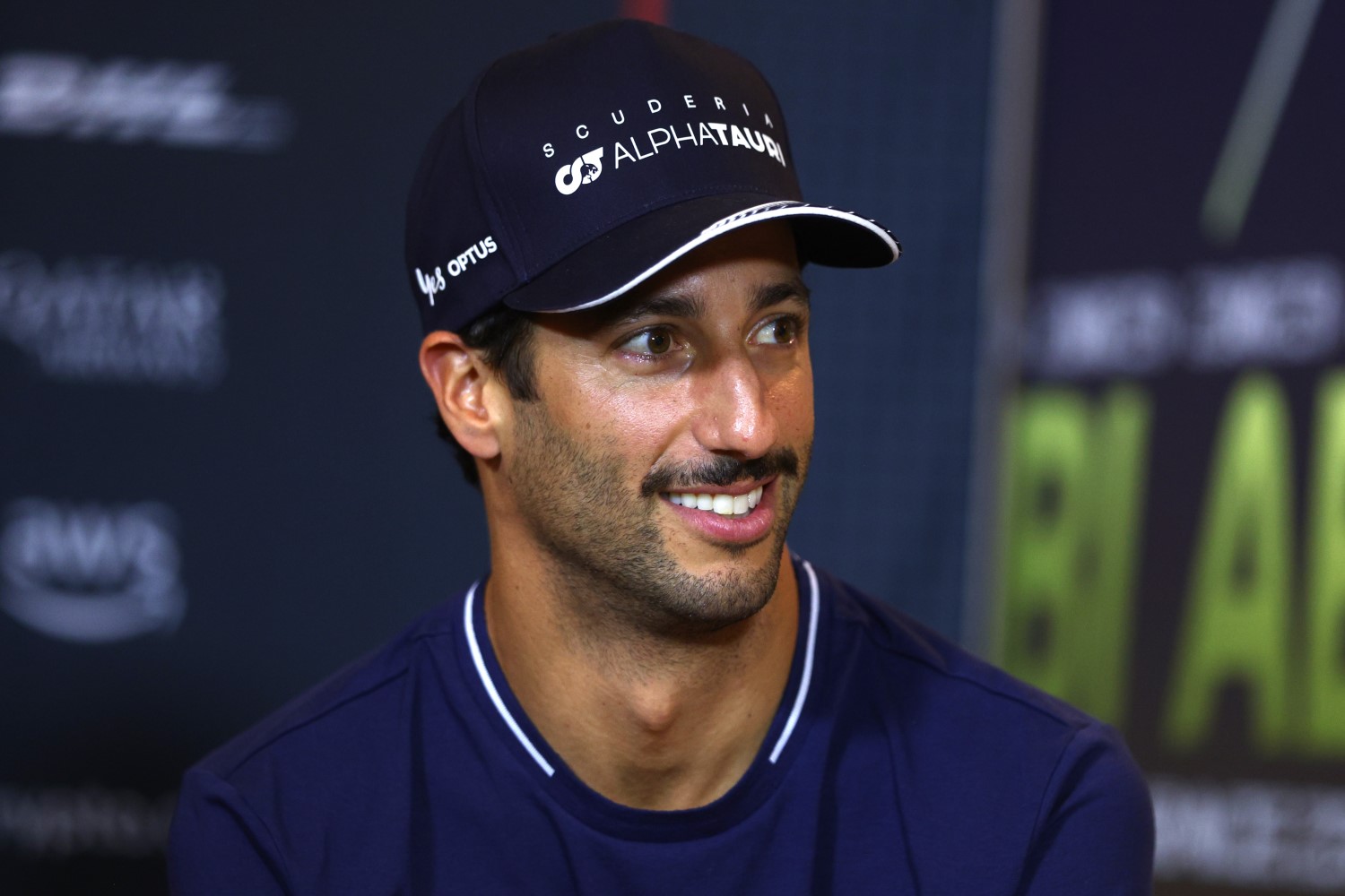 Daniel Ricciardo of Australia and Scuderia AlphaTauri attends the Drivers Press Conference during previews ahead of the F1 Grand Prix of Abu Dhabi at Yas Marina Circuit on November 23, 2023 in Abu Dhabi, United Arab Emirates. (Photo by Clive Rose/Getty Images) // Getty Images / Red Bull Content Pool