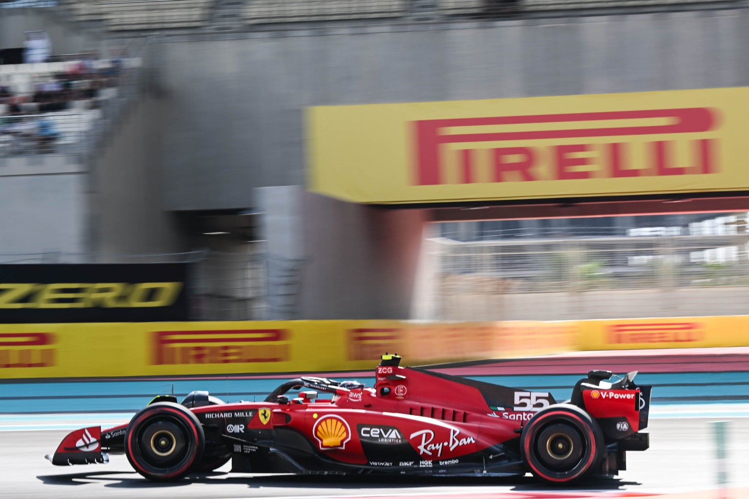 Carlos Sainz, Ferrari SF-23 during the Abu Dhabi GP at Yas Marina Circuit on Friday November 24, 2023 in Abu Dhabi, United Arab Emirates. (Photo by Simon Galloway / LAT Images)